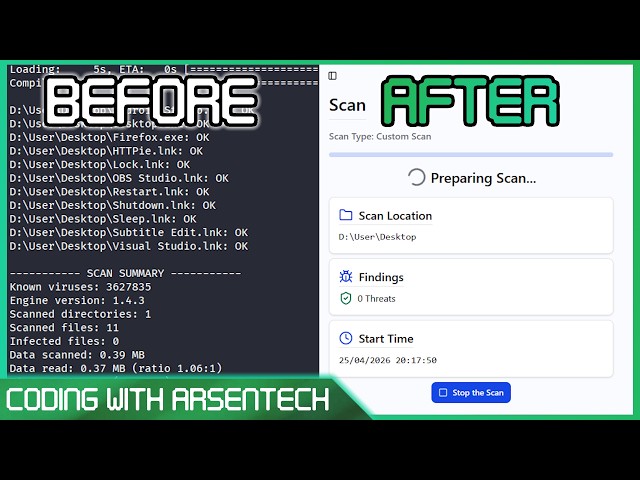 I Built a Modern GUI for ClamAV Antivirus From Scratch!