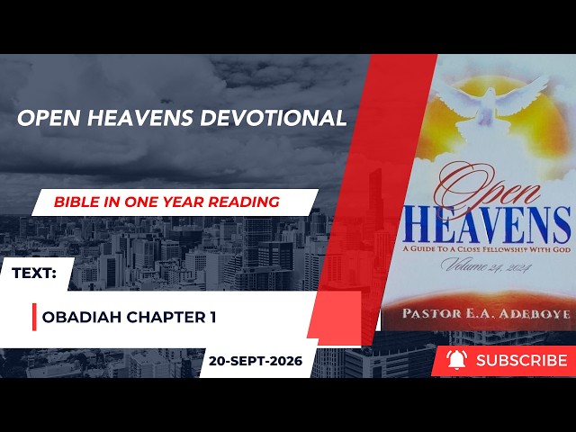 Open Heavens Bible in One Year Reading 20-09-2026 (Obadiah 1)