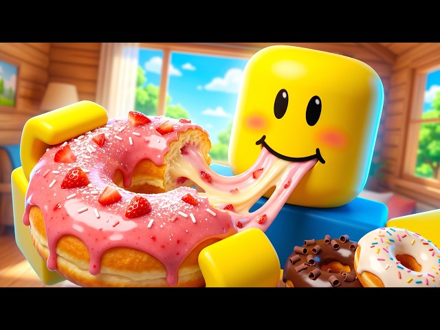 🍩 NOOB MAKES THE PERFECT DONUTS FROM SCRATCH! Cozy Roblox ASMR