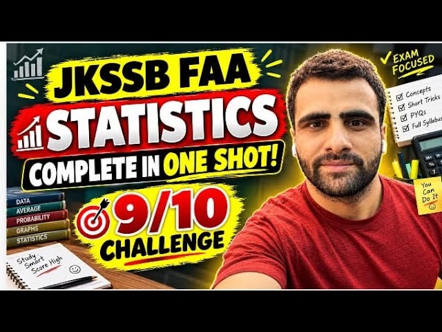JKSSB FAA STATISTICS IN ONE SHOT NCERT BASED