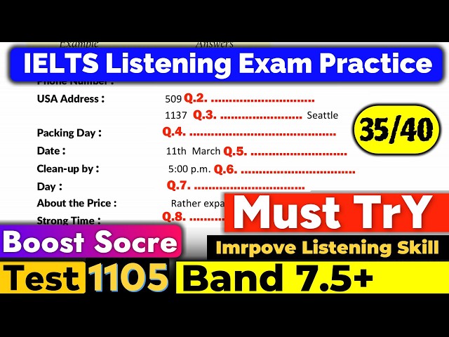IELTS Listening Practice Test 2026 with Answers | 30.09.2026