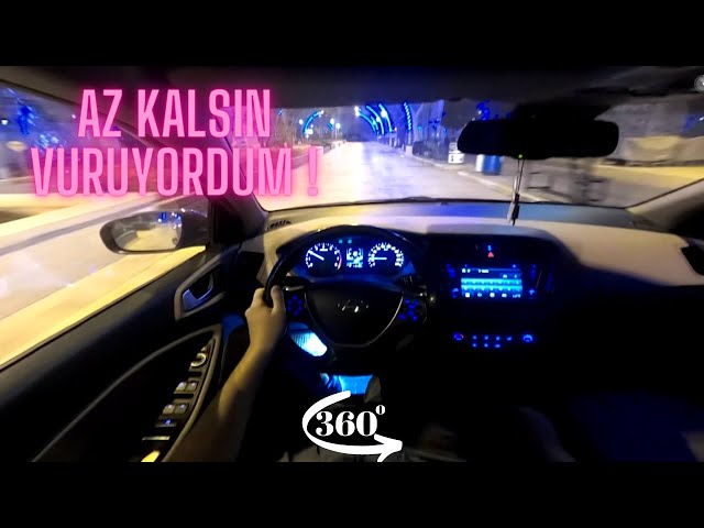 360° NIGHT DRIVE BY CAR! /4K (ALMOST I HAVE BEEN IN ACCIDENT!) #Nightdrive