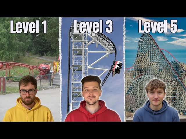 Riding Roller Coasters Levels 1-5!!!