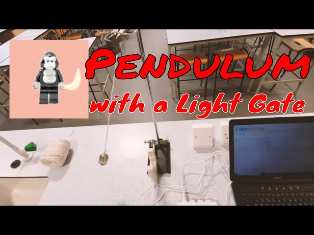Measure the time period of a pendulum with a light gate