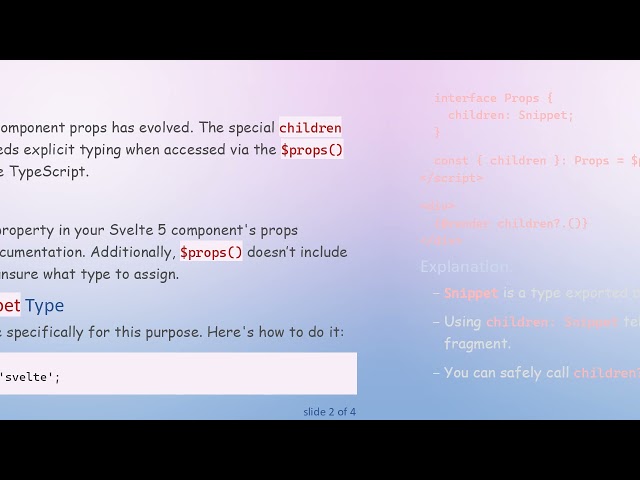 Correctly Typing children in Svelte 5 with TypeScript