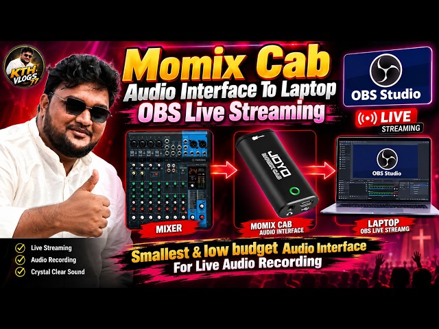 Mixer To Momix Cab Audio Interface To Obs Live | Smallest & Low Budget Audio Interface | #kthvlogs77