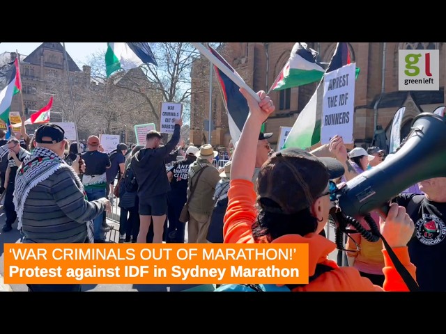 Protest against IDF contingent Sydney Marathon