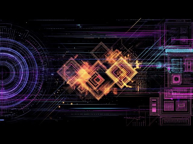 Neon Geometric HUD Cyber Interface Seamless Loop 4K No Copyright