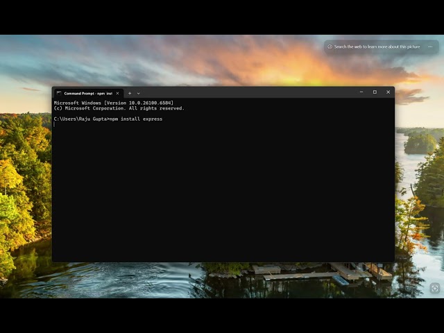 How to install express js using cmd prompt @learnsomethings82 #codingtips