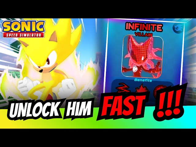 🔥 Unlock *SIM INFINITE* FAST In Sonic Speed Simulator!! (New Update!)