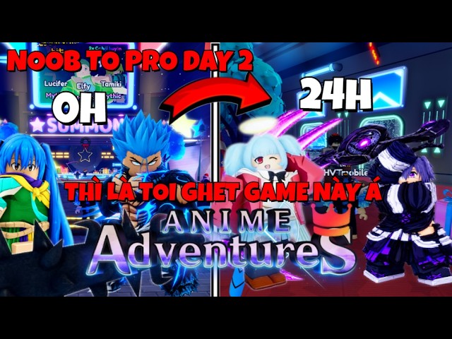 From Noob to Pro in Anime Adventures Day 2: I HATE THIS GAME SO MUCH IT'S PURE HELL...☠️☠️☠️