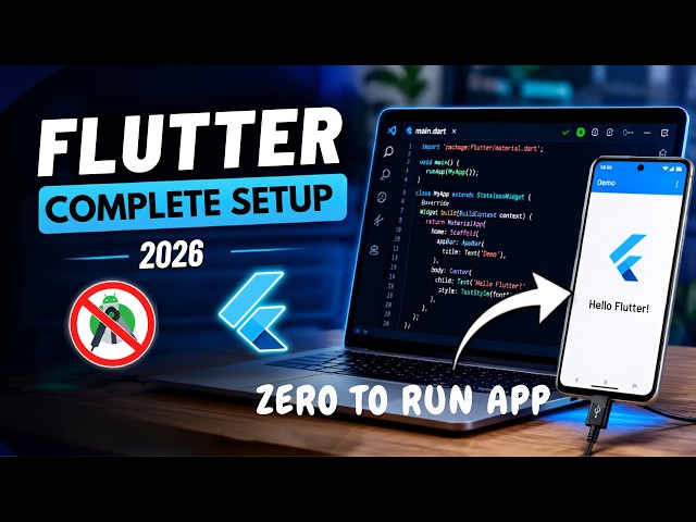 Flutter Installation & Setup Without Android Studio | Run on Real Device | Complete Flutter Setup