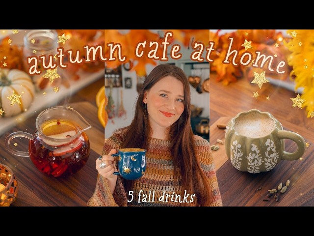 Turning My Kitchen into an Autumn Cafe 🍂 5 cozy fall drink recipes