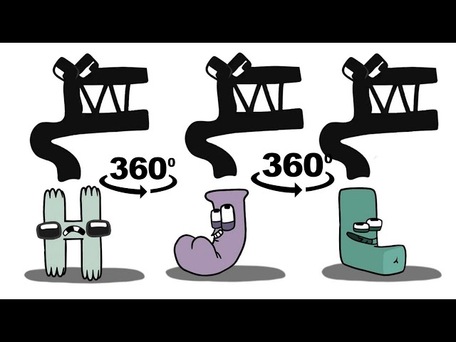 360 Video | Alphabet Lore But F Kills HJL | Alphabet lore Animation