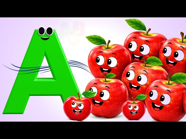 ABC Phonics Song for Kids | Learn A to Z Letters & Sounds | Alphabet Song | A is for Apple a a Apple