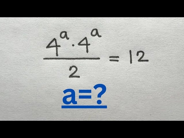 Solve for a in this nice Algebra equation | Math Olympiad Mathematics 