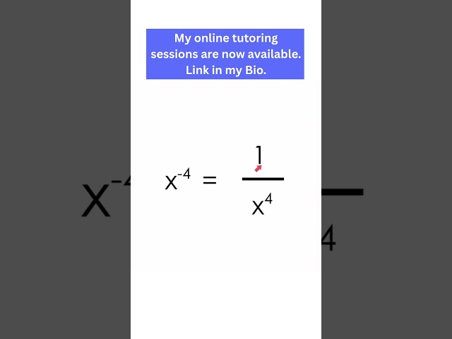 Learn the negative exponent rule #maths #math #exponent #indexes #powers #mathtricks #mathstricks