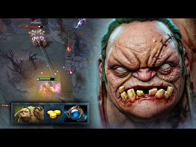 From Zero to Hero🔥Max Range Hook Pudge Aether Lens 28Kills + Rampage Dota 2