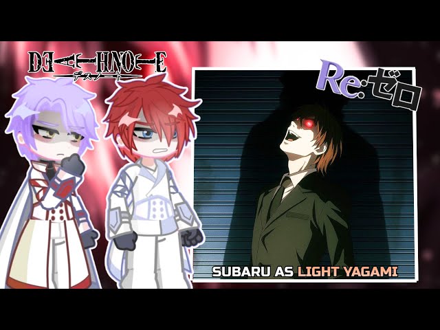 RE:ZERO Characters React to SUBARU as LIGHT YAGAMI | DEATH NOTE | PUT VIDEO ON 2X | Gacha React