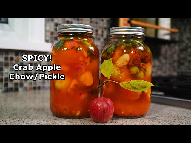 Easy Crab Apple Chow (spicy pickle)