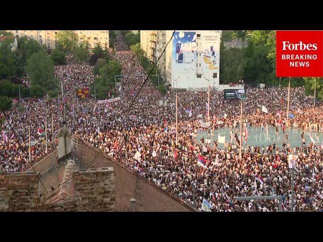 BREAKING NEWS: Serbians Hold Mass Rally In Belgrade, Serbia, Calling For Snap Elections