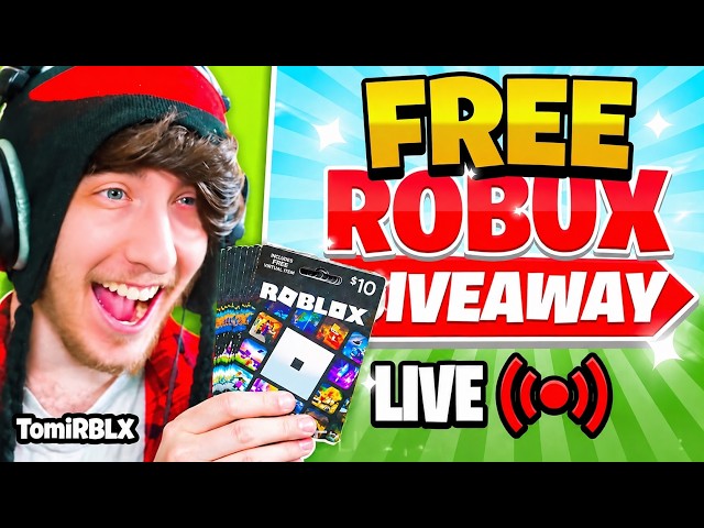 🔴FREE 1,000,000 ROBUX GIVEAWAY LIVE! (FREE ROBUX)