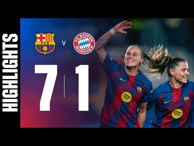HIGHLIGHTS | FC BARCELONA 7 vs 1 BAYERN MUNICH | UEFA WOMEN'S CHAMPIONS LEAGUE 🔵🔴