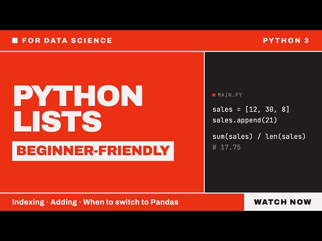Python Lists for Data Science | Beginner-Friendly Explanation 🐍