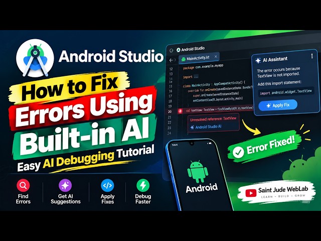 How to Fix Android Studio Errors Using Built-in AI | Easy AI Debugging Tutorial