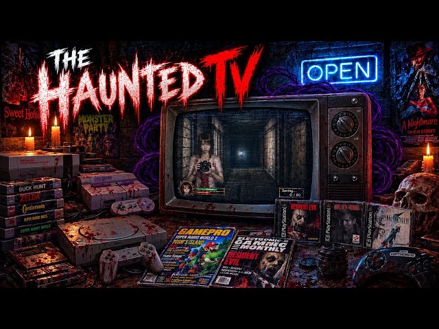 THE HAUNTED TV | Retro Horror Gaming Ambience — 8-Bit to 32-Bit & Beyond