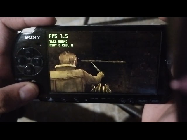 Resident Evil 4 PSP primera prueba de renderizado de escenarios en psp 3001