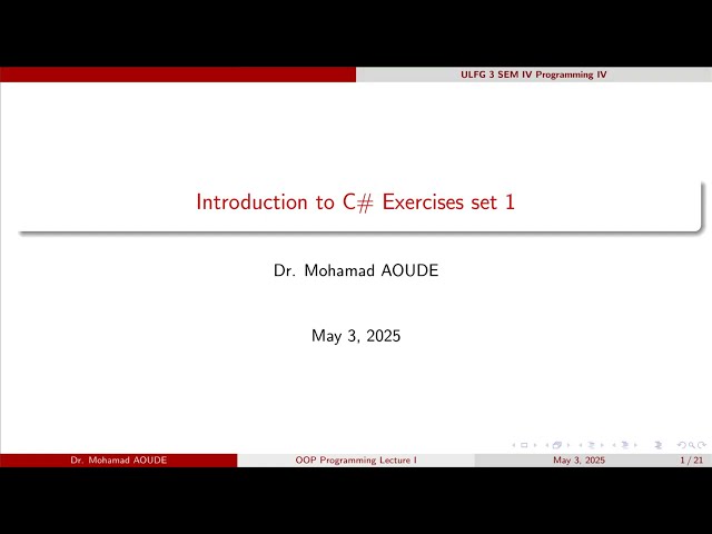 Object-Oriented programming (C#) lecture 01 methods exercises