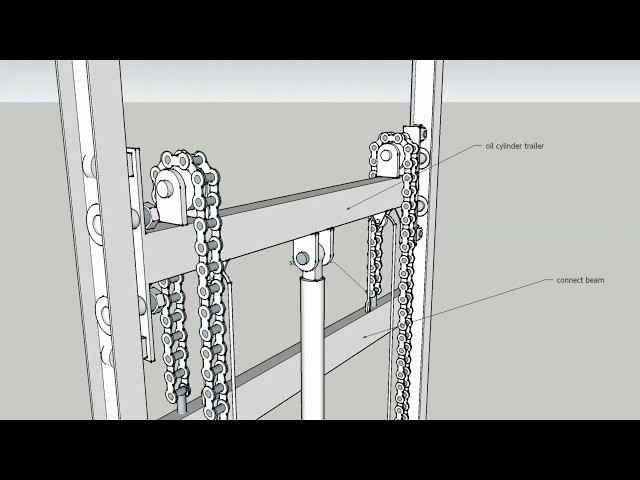 installation for guide rail lift, guide rail structures are ready