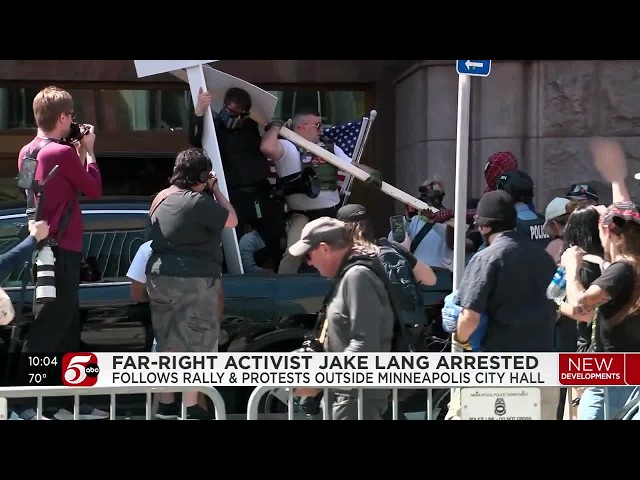 11 people arrested after Jake Lang led rally in Minneapolis draws clashes with counter-protesters