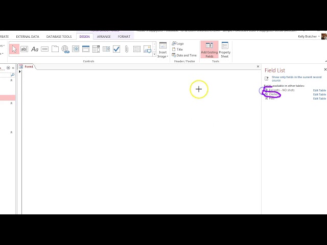 Creating a Blank Form in Access
