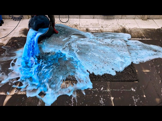 lnsane Blue Soap Carpet Deep Cleaning ASMR