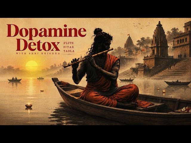 Mental Dopamine Detox & Cortisol Reset: Indian Sitar & Bansuri to Deep Focus, Nervous System Healing