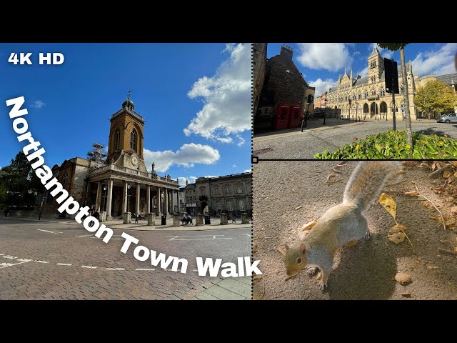 Northampton Walk 4K🌞 Town Centre - Beckets Park🌳 - University of Northampton 📚  | England | UK
