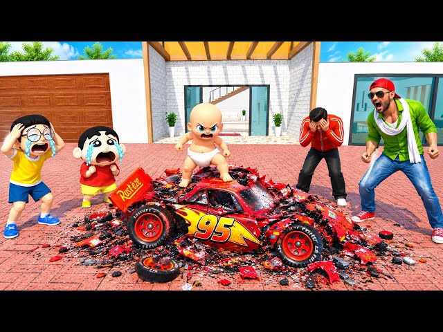 😱Taklu Blew Up Shinchan's Queen Car In Anger! 😡 Jack Bhai Bought New Supercars For Shinchan & Nobita