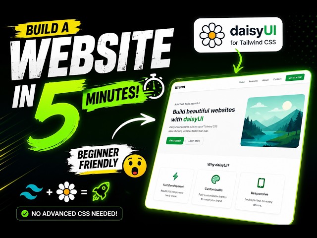 How to create an website using html css (daisyui & tailwind) in 5 minute