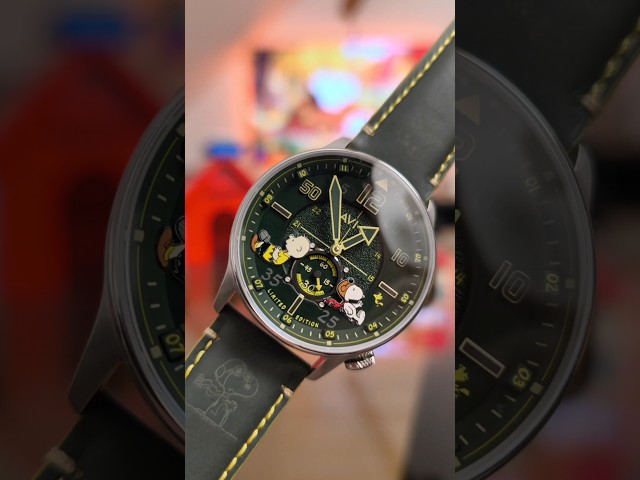 Ad |Let's Unbox "AVI-8 HAWKER TYPHOON BALDWIN AUTOMATIC PEANUTS SNOOPY FLYING ACE LIMITED EDITION"🐶⌚