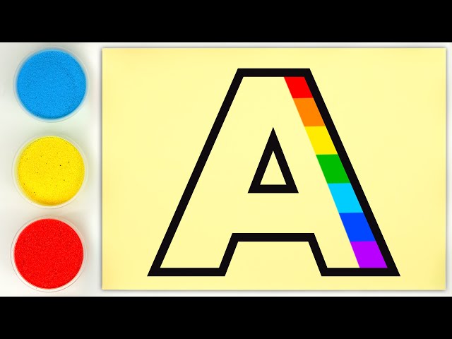 Sand painting A to Z for kids and toddlers || ABCD rhymes song