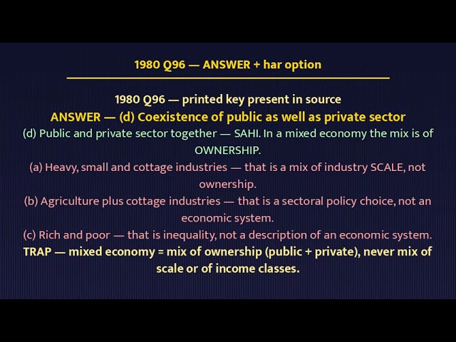 Nature of Indian Economy & Basic Concepts - ALL PYQs 1979-2026 + Mains | EXPLAIN + TRAP | UPSC CSE