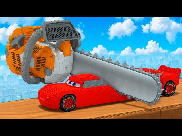LONG CARS vs CHAINSAW in Teardown