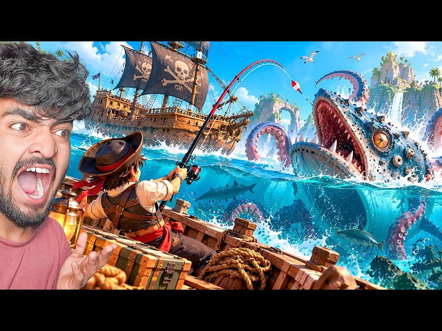I FOUND A PIRATE SHIP AND CAUGHT A GIANT SEA MONSTER! 💀🏴‍☠️ | HOW TO FISH
