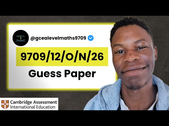 My predictions for the 9709 Oct 2026 P1 Paper
