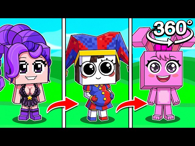 Sprunki MINECRAFT POMNI And LILY LOVEBRAIDS React In 360! | Poppy Playtime 5, Digital Circus