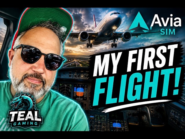 MY First AviaSim Flight with My Son. Airbus A320 Into KSFO at night.
