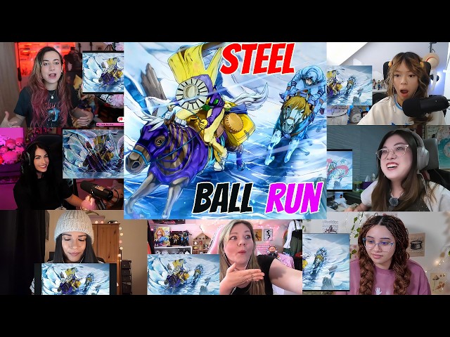 Steel Ball Run: JoJo's Bizarre Adventure Opening "SPIN" by Kroi Girls Reaction Mashup
