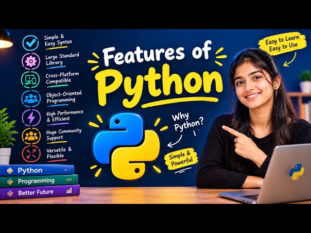 Features of Python | Top Features of Python Programming | Python for Beginners
